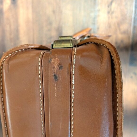Vintage Lido New York Cowhide Leather Suitcase/Luggage/Retro Travel - Picture 12 of 16